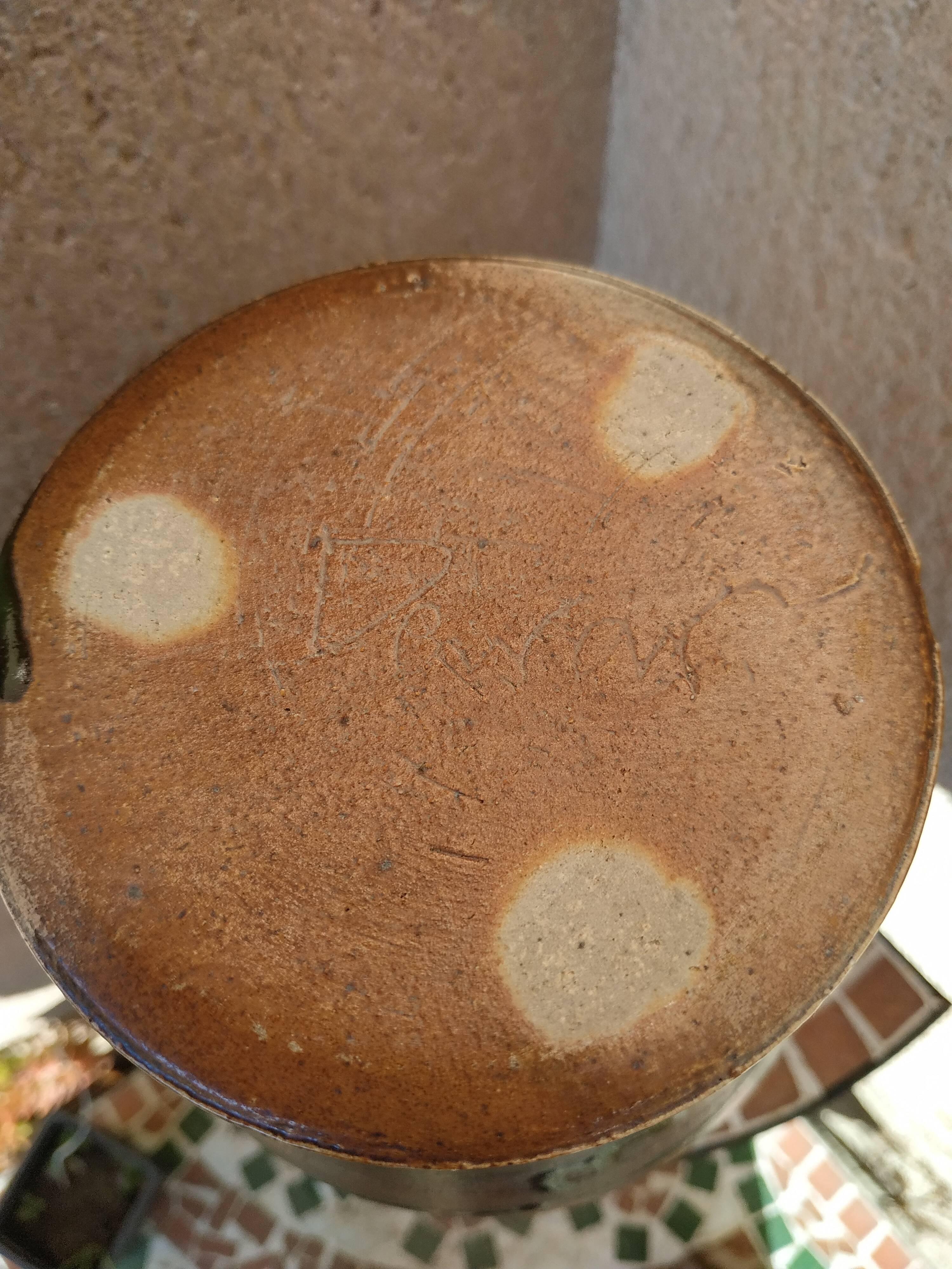 Sandstone vase with richard Dewar salt