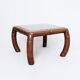 Faux Bamboo And Grey Marble Side Table Hollywood Regency Boho