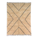 Handmade beige Berber rug: 150/250cm