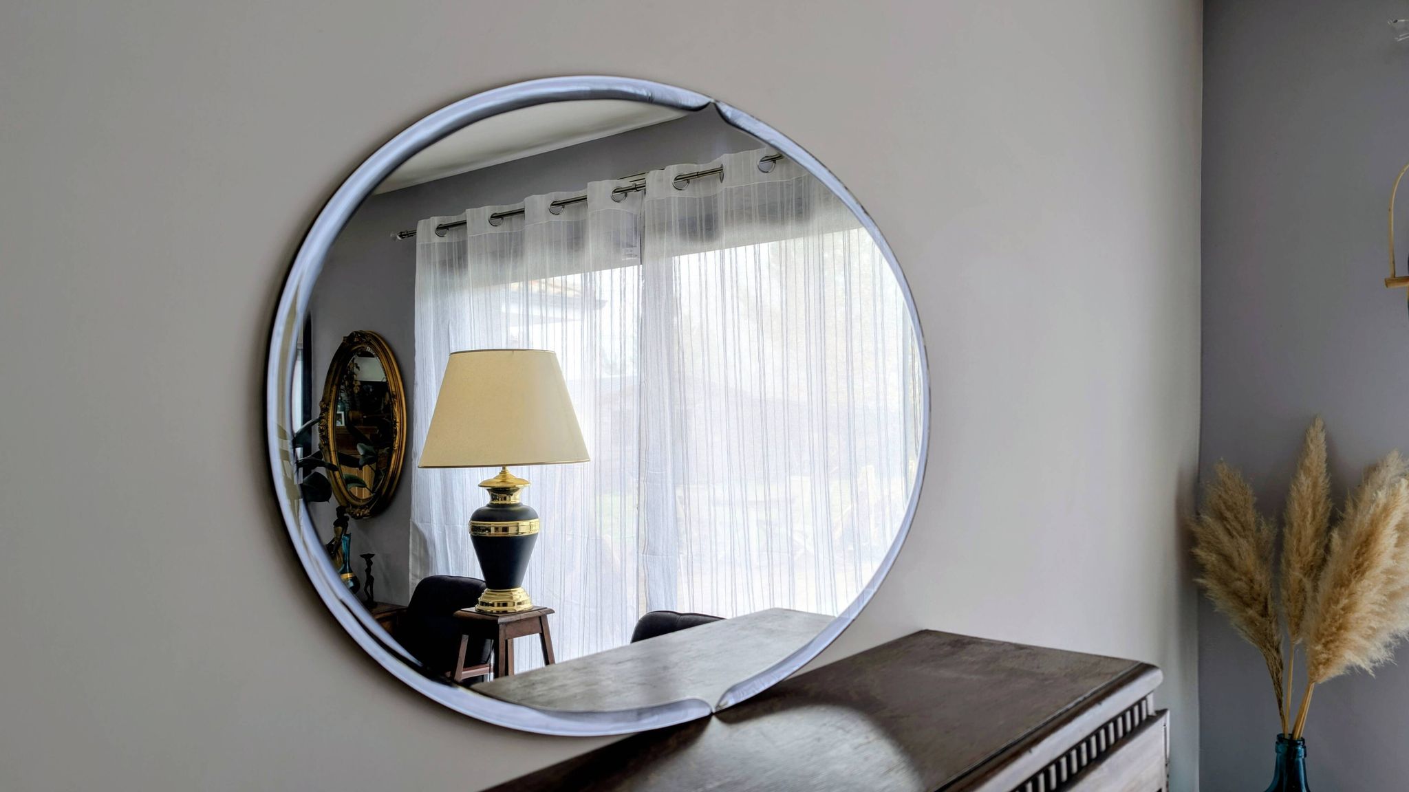 Vintage wall mirror by Metalvetro for Galvorame – Italy 1966 – 89x59cm