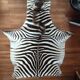 Zebra skin rug
