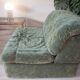 1970s olive green velvet armchair