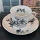 Set of 10 Bernardaud Saint-Saëns Limoges porcelain cups and saucers