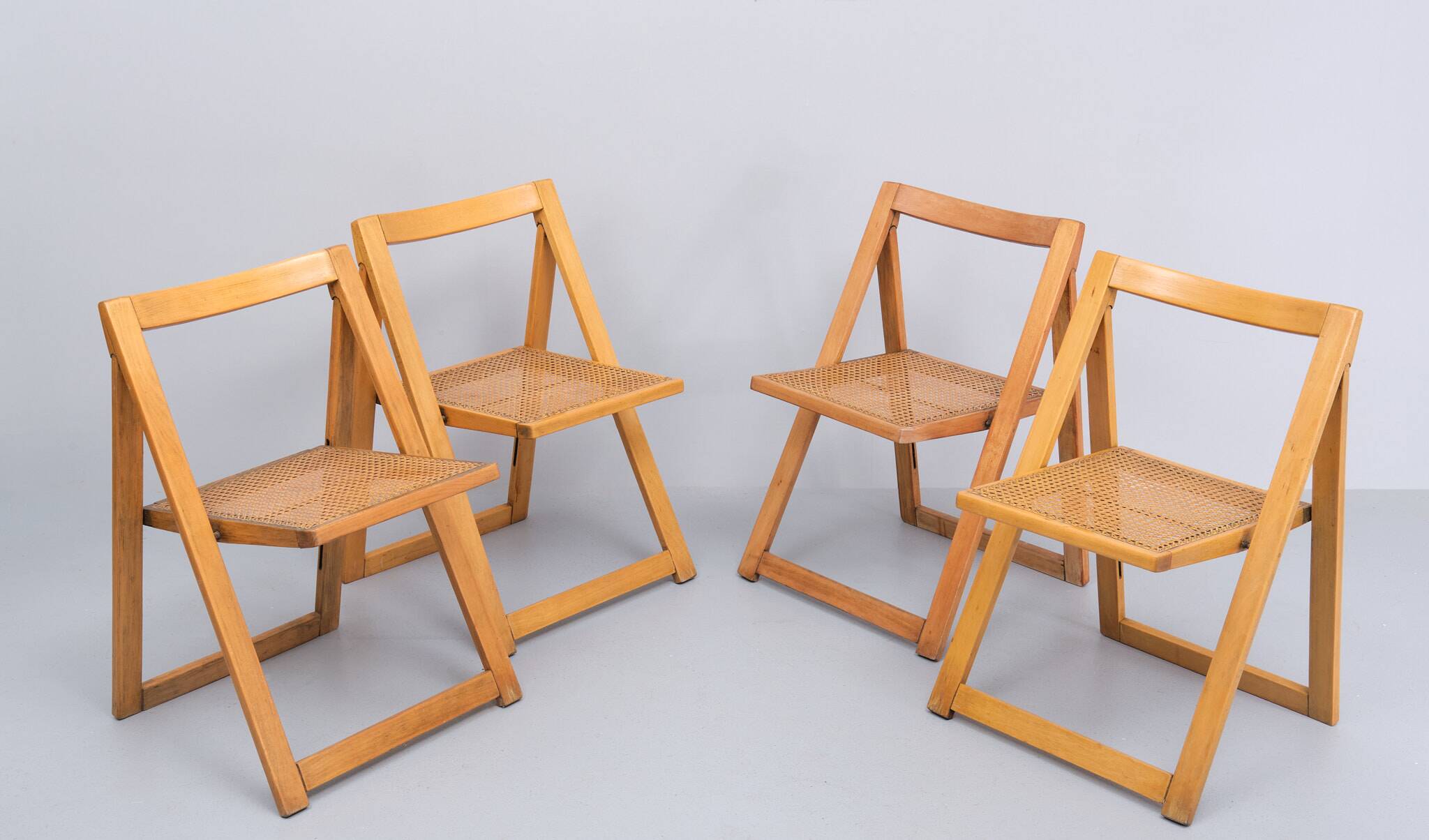 ZMG Thonet Beech wood Folding chairs 1950s