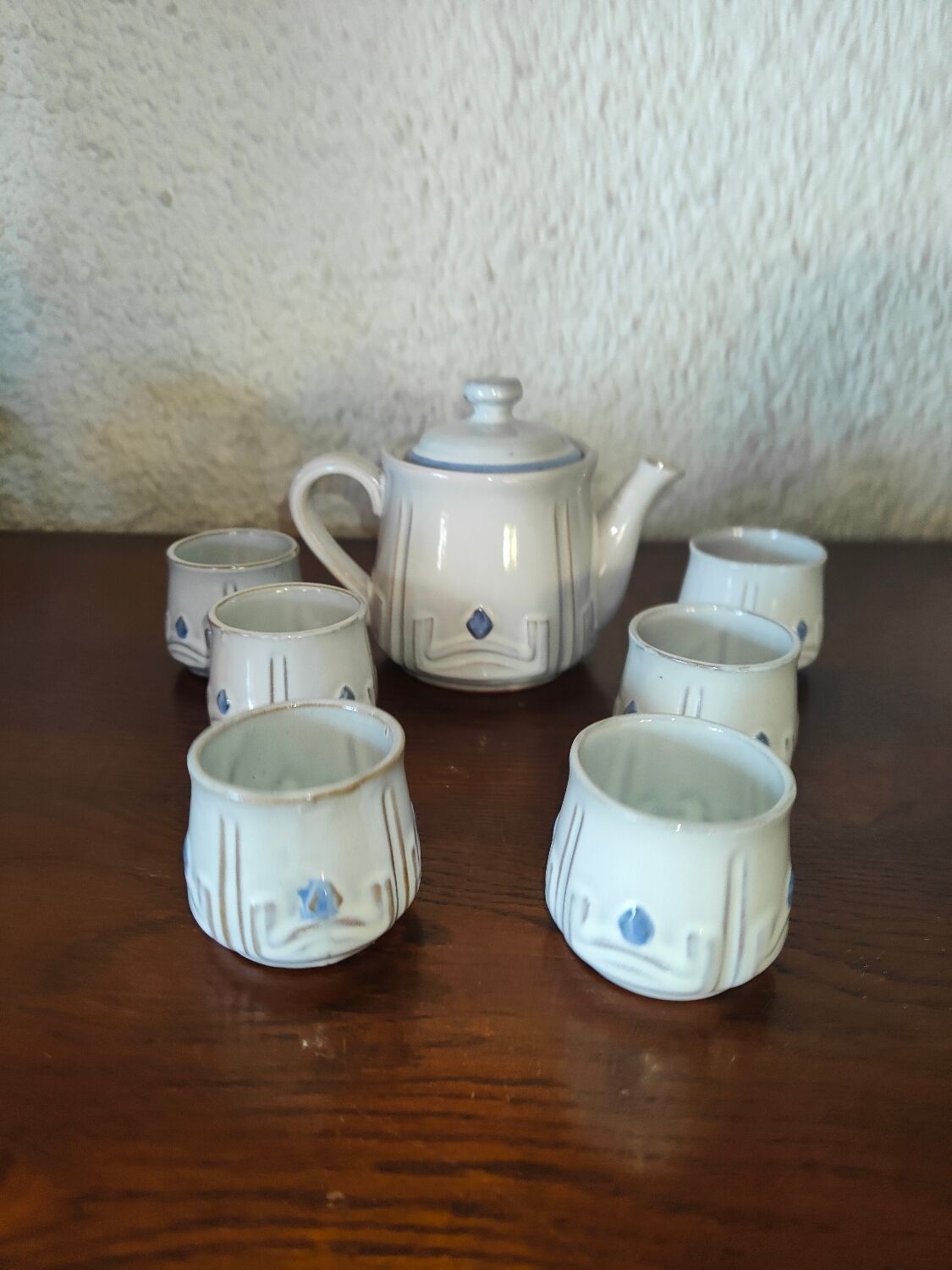 Vintage ceramic coffee set coffee maker with 6 cups