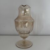 Iridescent glass carafe