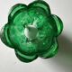 Green glass paste emptying cup from the Art Deco period