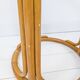 Table d'appoint bambou rond plateau en verre table basse midcentury boho salon petite table marron