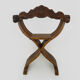 Chaise Savonarola vintage en noyer, Italie, 1970s