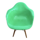 Ray and Charles Eames Fibreglass Arm Shell Dowel Chair Green