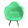 Ray and Charles Eames Fibreglass Arm Shell Dowel Chair Green