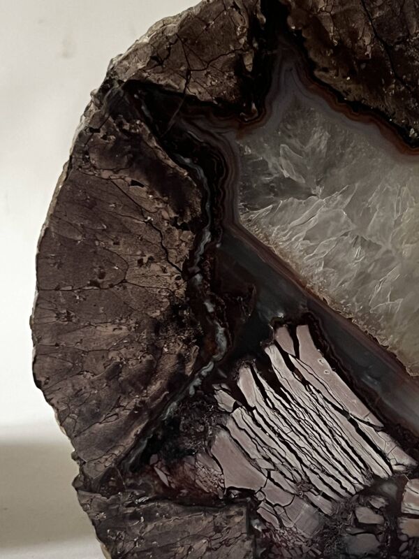 Serre livre slowdesign en cristal d'agate & quartz polie