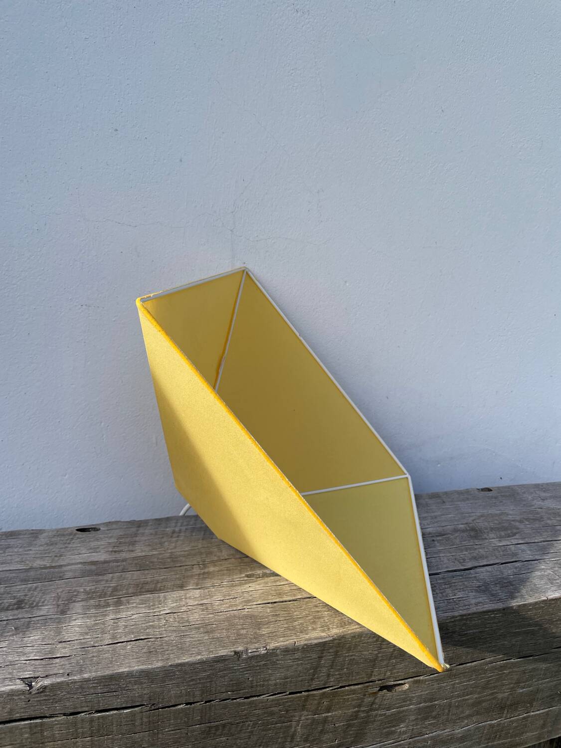 Yellow fabric pendant light 1990