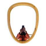 Scandinavian style wooden rim rearview mirror