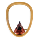 Scandinavian style wooden rim rearview mirror