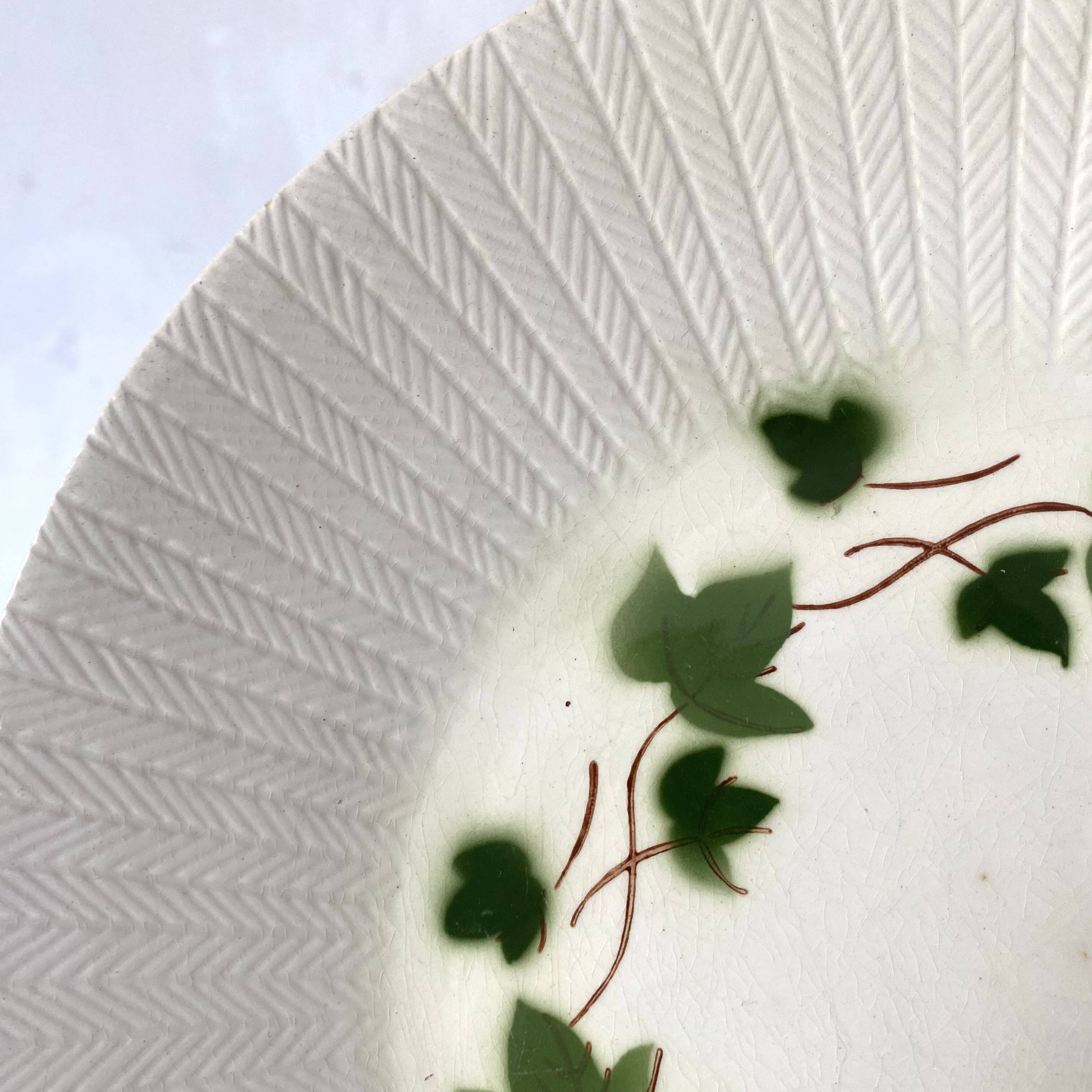 Antique dinner plates Saint Amand Ceranord, Bourrasque