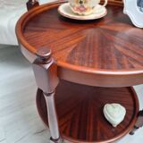 Coffee table / Side table / Round wooden end table