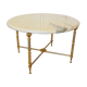 Round coffee table in 1960s neoclassical marble style