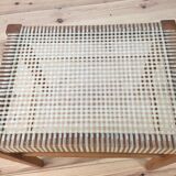 60s modernist stool, canning and wood