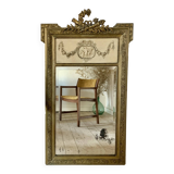 Gilded trumeau fireplace mirror