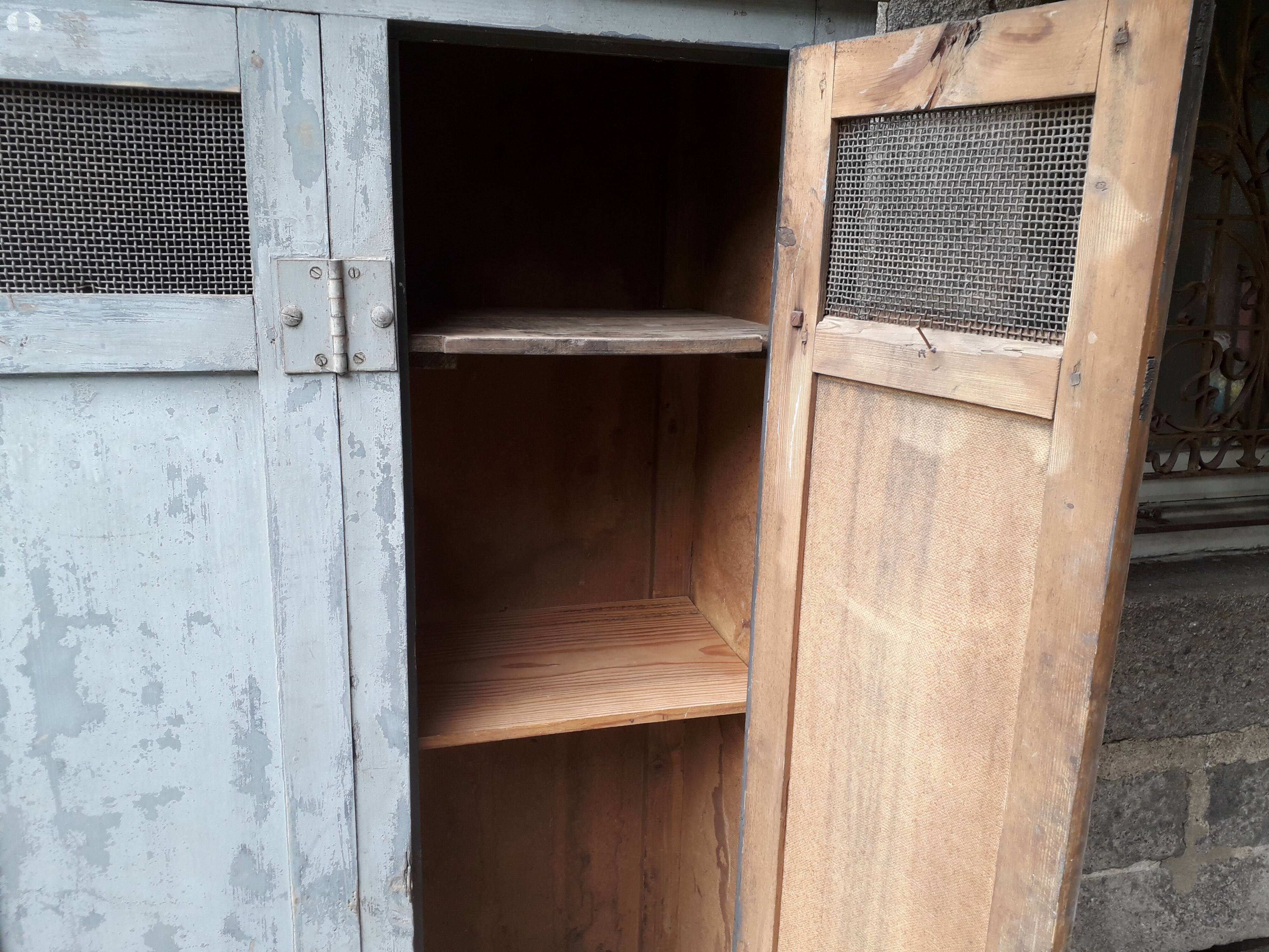 Patinated industrial wardrobe