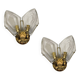 Brass Glass Sconces Set of 2 1970’s