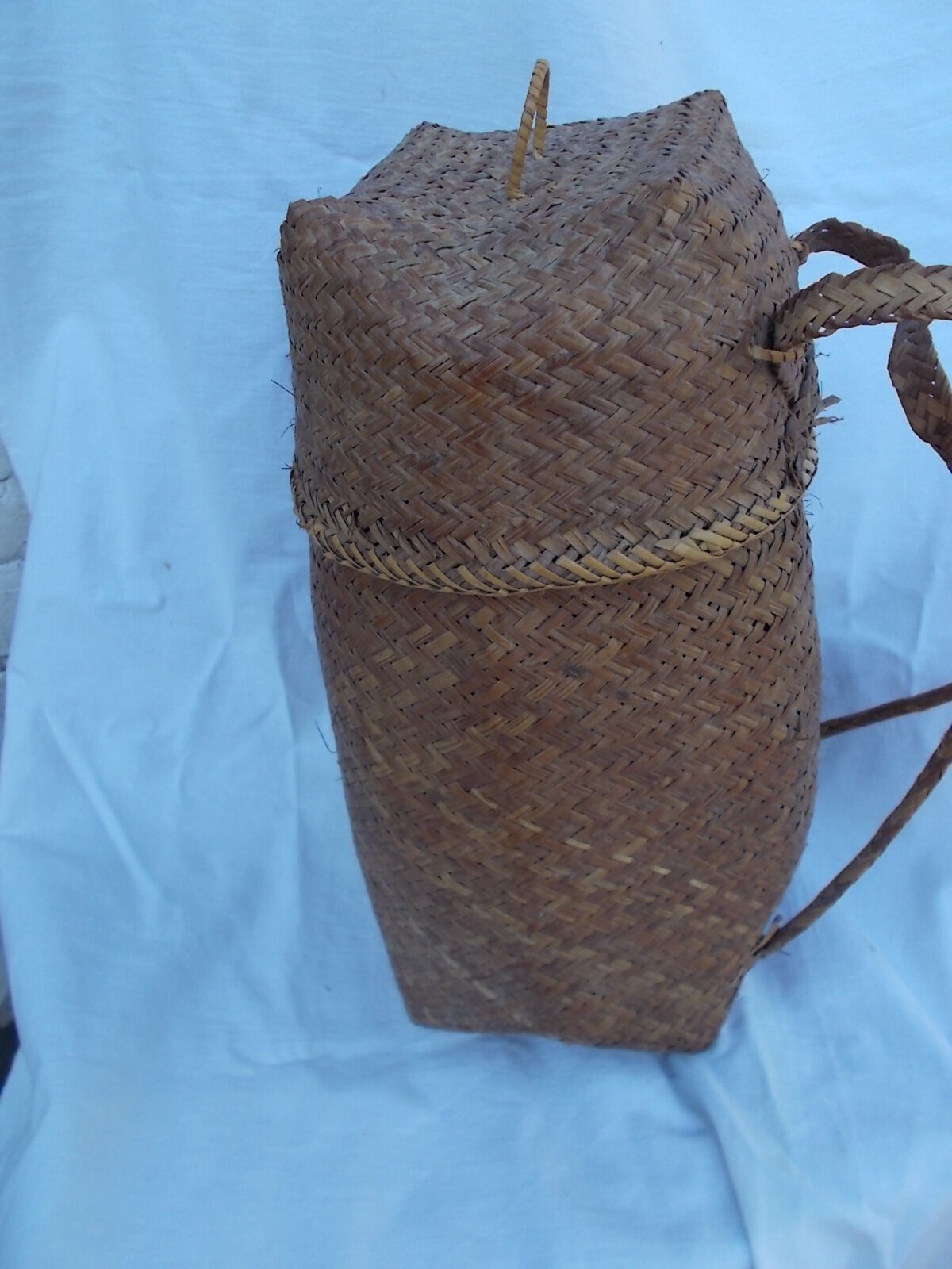 Ancient Japanese-style woven wicker basket