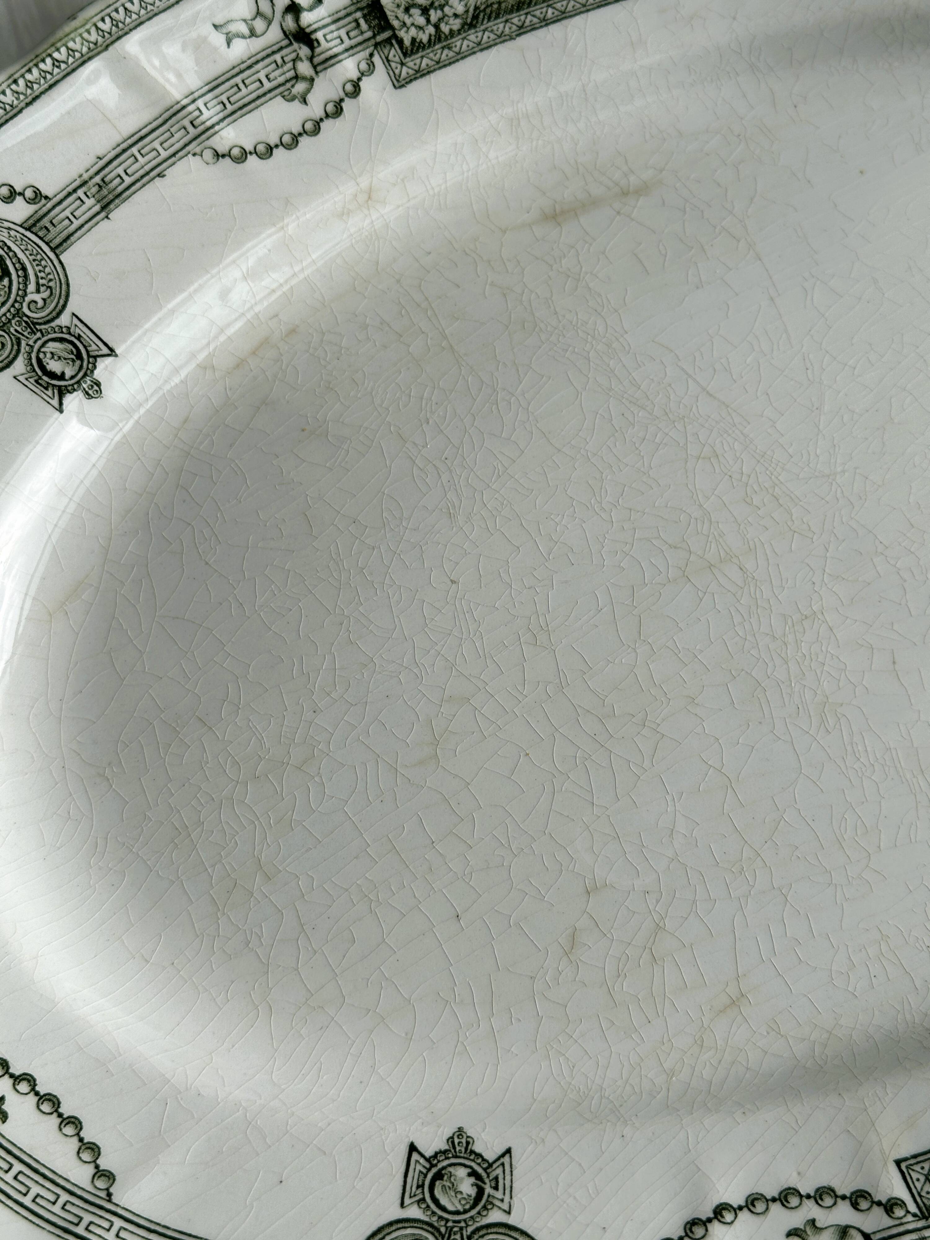 Old iron clay dish from Saint Amand and Hamage.