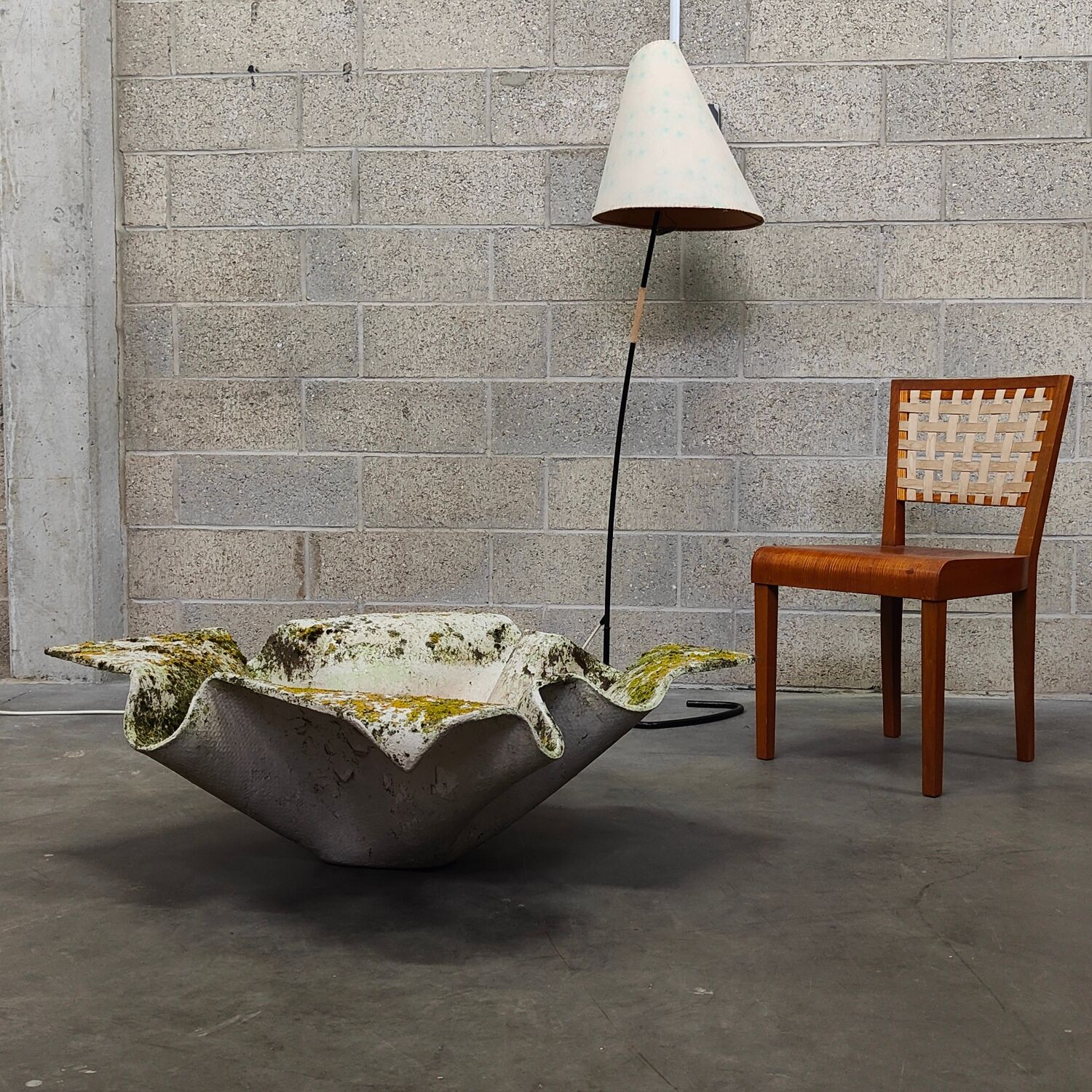 Elephant ear planter or Handkerchief, 1950 period by Willy Guhl