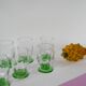 Set of 6 large Art Deco glasses in green glass, 1930