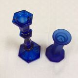 Pair of candlesticks blue