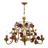 Lustre floral Hollywood Regency, années 1970