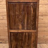 Art Deco glass-fronted cabinet in Burmese teak with original patina.