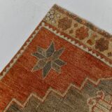 3x12 shades of brunt orange oushak runner rug