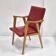 Vintage armchair with compass legs, 1950s