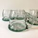 5 bubble-blown glass beer mugs