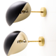 Paire appliques coquillage noir