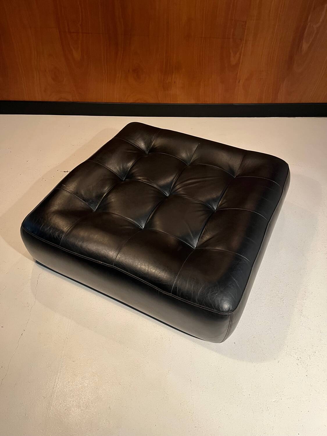 Leather poufs from Roche Bobois around 2000.