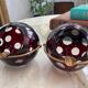 2 cendriers space age en cristal Marita Voigt