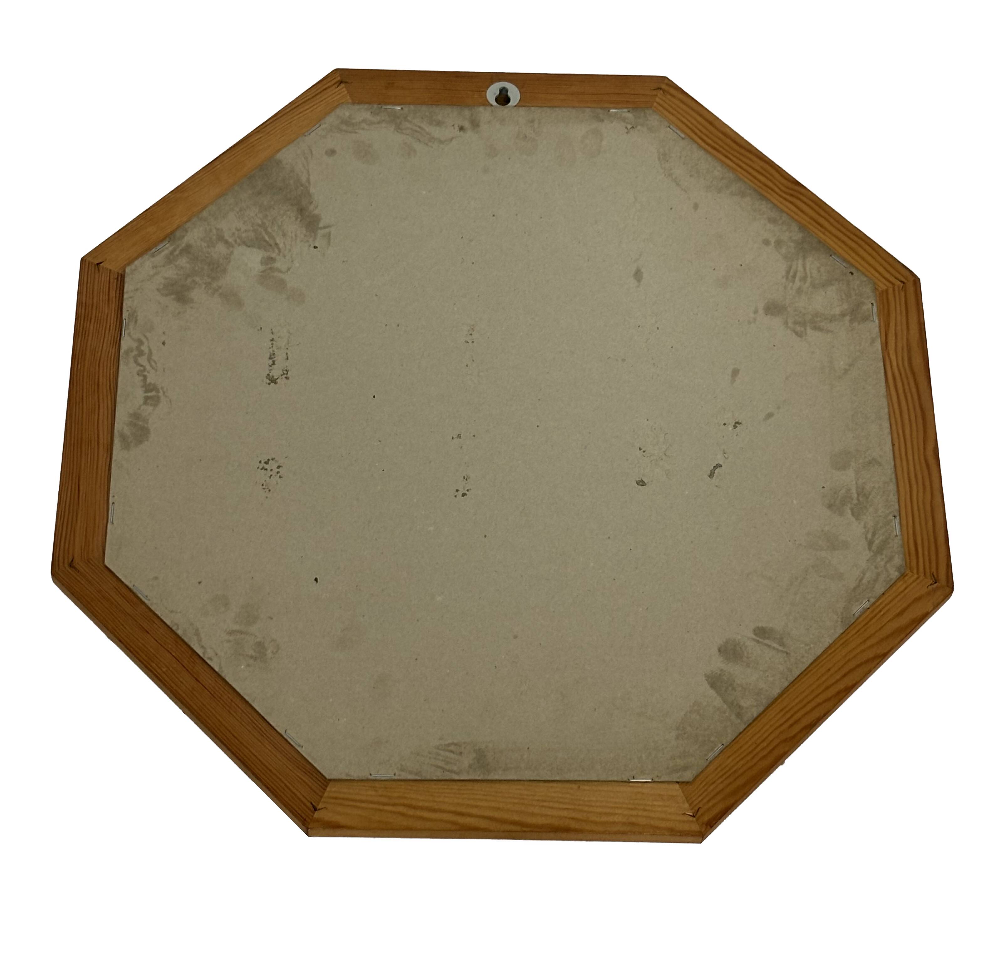 Vintage 70s Pine Mirror Swedish Design