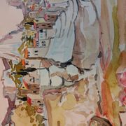 Gouache Les Baux de Provence