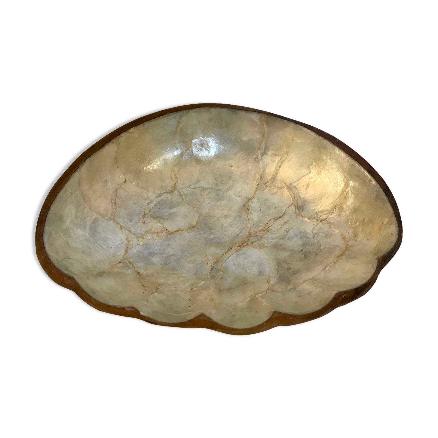 Vintage wood and mother-of-pearl pockets