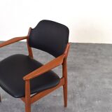 Mid-Century Danish Teak Chairs Model 62a by Arne Vodder for Sibast, 1960s.