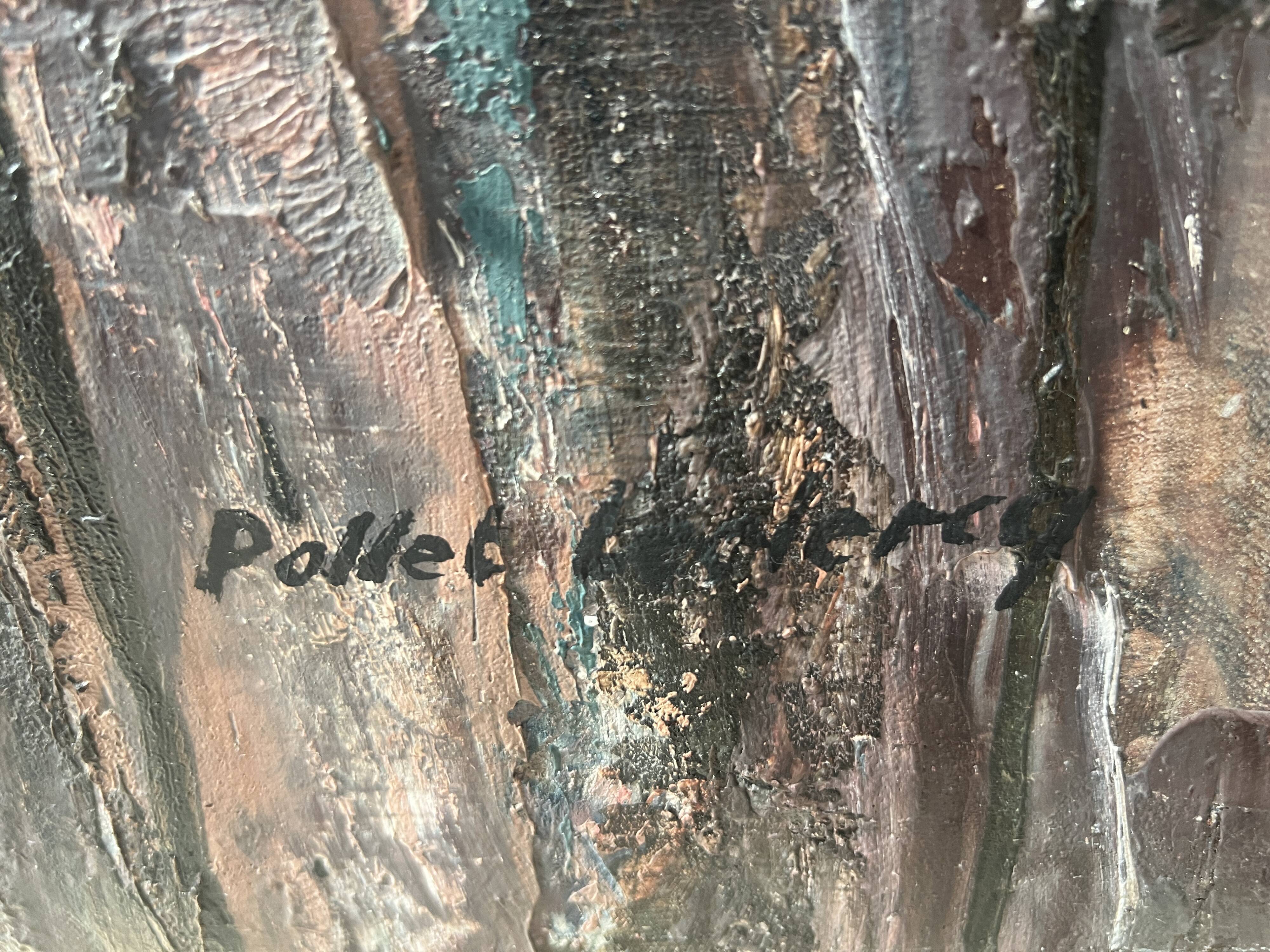 Oil on canvas, contemporary painting by "POLLET LECLERC" 20th century.