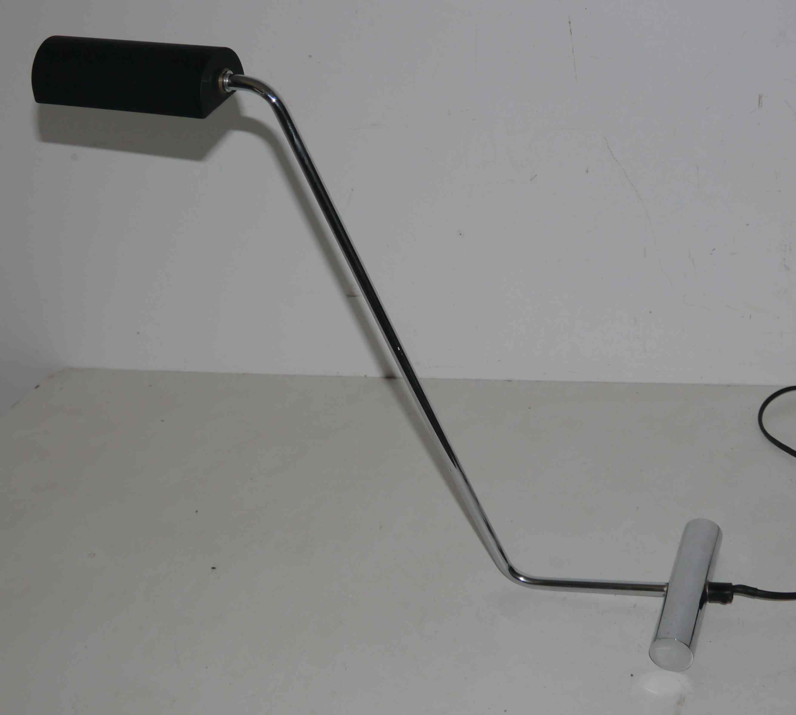 Italian design lamp 80's chrome and steel