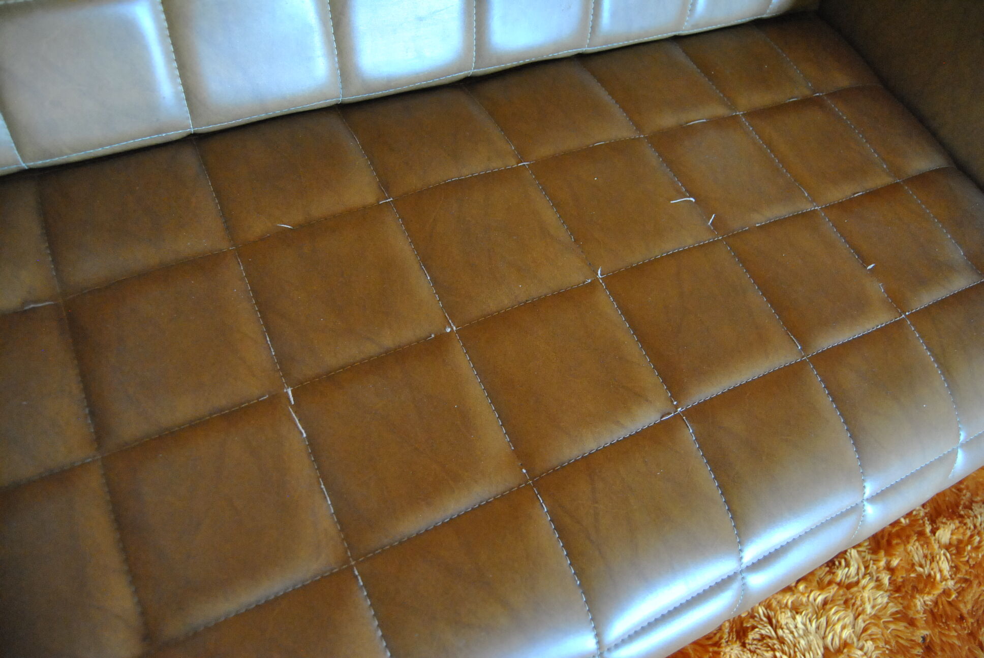 Sofa bench skai camel 50s