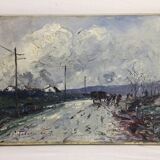 E. Febvre - Oil On canvas “caravan”