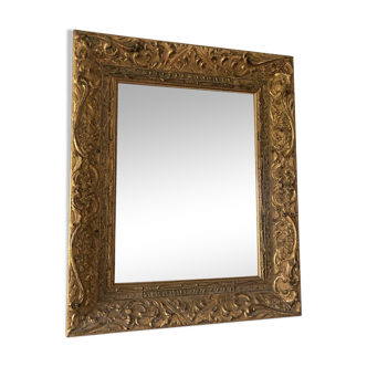 Golden wall mirror