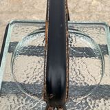 Cendrier on leather stand by Jacques Adnet, 1960