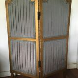 Charmant paravent style XVIIIe siècle Louis XVI  cheminée gris dorure